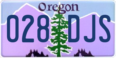 OR license plate 028DJS
