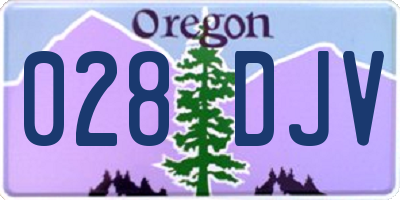 OR license plate 028DJV