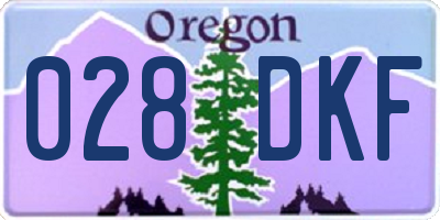 OR license plate 028DKF