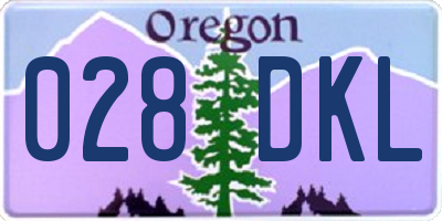 OR license plate 028DKL