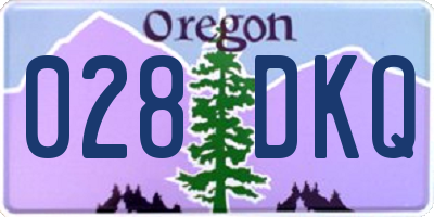 OR license plate 028DKQ
