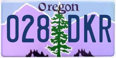 OR license plate 028DKR