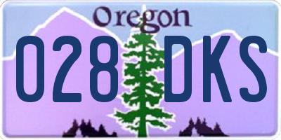 OR license plate 028DKS