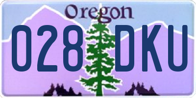 OR license plate 028DKU
