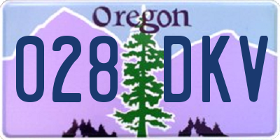 OR license plate 028DKV