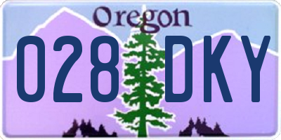 OR license plate 028DKY