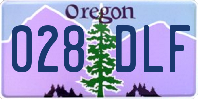 OR license plate 028DLF