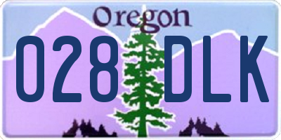 OR license plate 028DLK