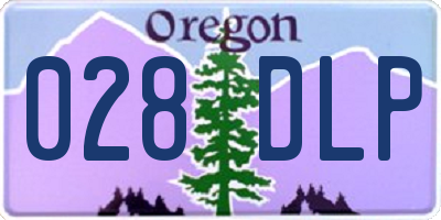 OR license plate 028DLP
