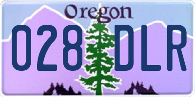 OR license plate 028DLR