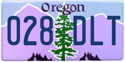 OR license plate 028DLT