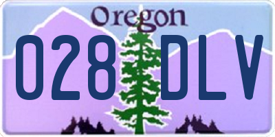 OR license plate 028DLV