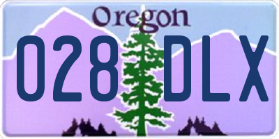 OR license plate 028DLX