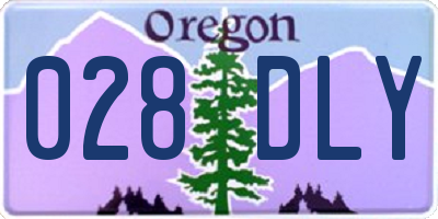 OR license plate 028DLY