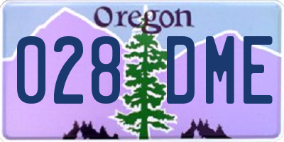 OR license plate 028DME