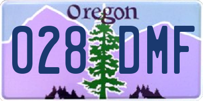 OR license plate 028DMF