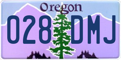 OR license plate 028DMJ