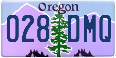 OR license plate 028DMQ
