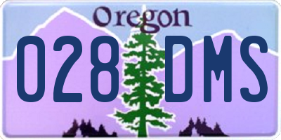 OR license plate 028DMS
