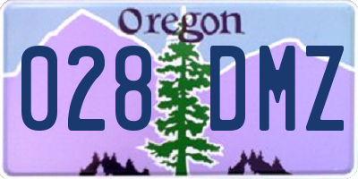 OR license plate 028DMZ