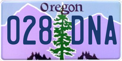 OR license plate 028DNA