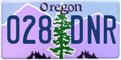 OR license plate 028DNR