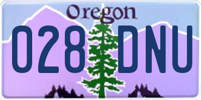OR license plate 028DNU