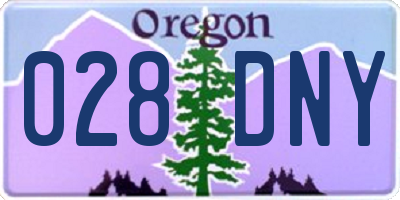 OR license plate 028DNY