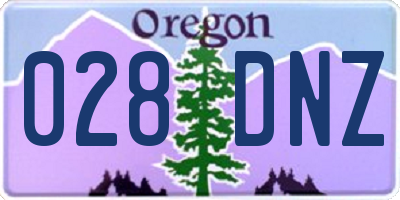 OR license plate 028DNZ
