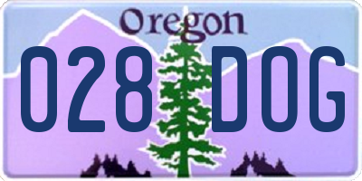 OR license plate 028DOG