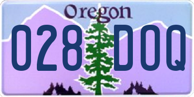 OR license plate 028DOQ