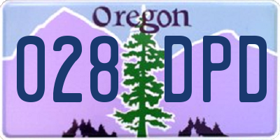 OR license plate 028DPD