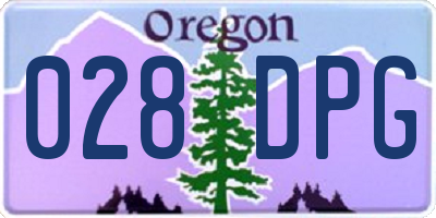 OR license plate 028DPG