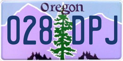 OR license plate 028DPJ