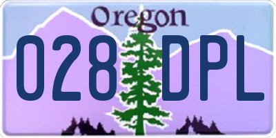 OR license plate 028DPL