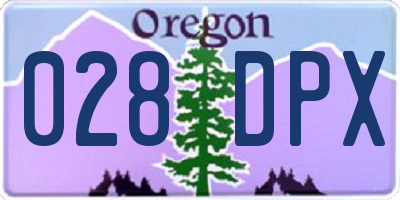 OR license plate 028DPX
