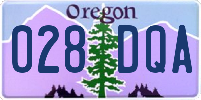 OR license plate 028DQA