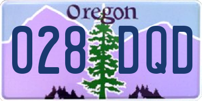OR license plate 028DQD