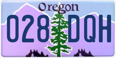 OR license plate 028DQH