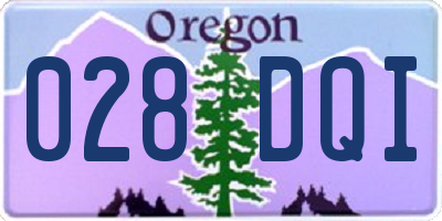 OR license plate 028DQI