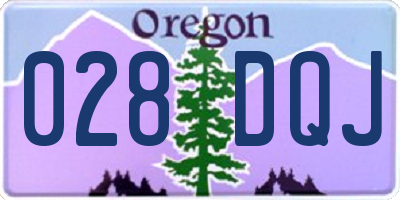 OR license plate 028DQJ