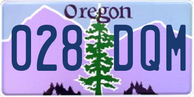 OR license plate 028DQM