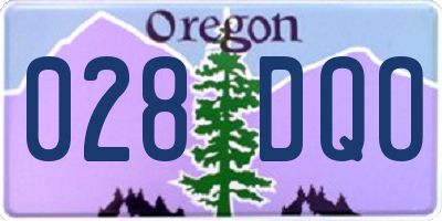 OR license plate 028DQO