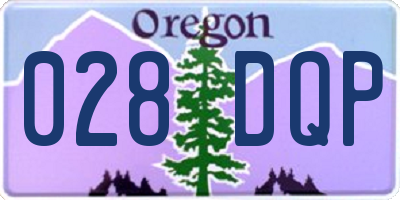 OR license plate 028DQP