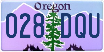 OR license plate 028DQU