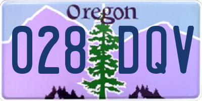 OR license plate 028DQV