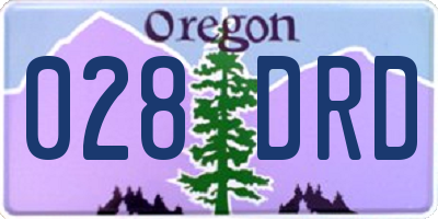OR license plate 028DRD