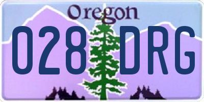 OR license plate 028DRG