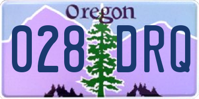 OR license plate 028DRQ