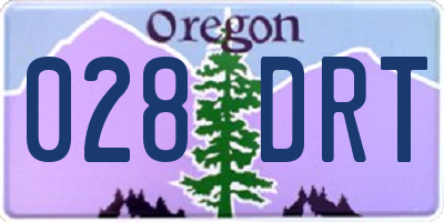 OR license plate 028DRT